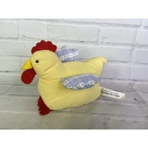 Laura Ashley Mother and Child Chicken Hen Yellow Red Toy Plush Stuffed Animal